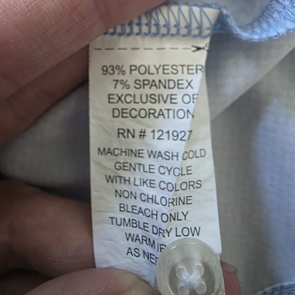 Johnnie O Performance Polo Mens Large Blue White With Logos - Picture 8 of 14